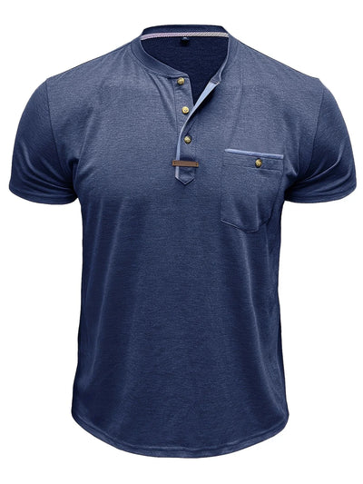 T-shirt Élégant à Col Ras Du Cou Avec Poche