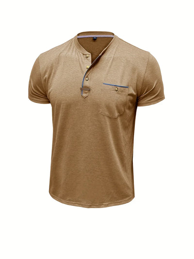T-shirt Élégant à Col Ras Du Cou Avec Poche