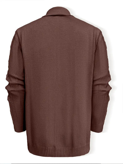 Cardigan Décontracté À Manches Longues En Tricot