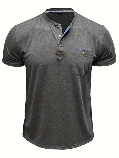 T-shirt Élégant à Col Ras Du Cou Avec Poche
