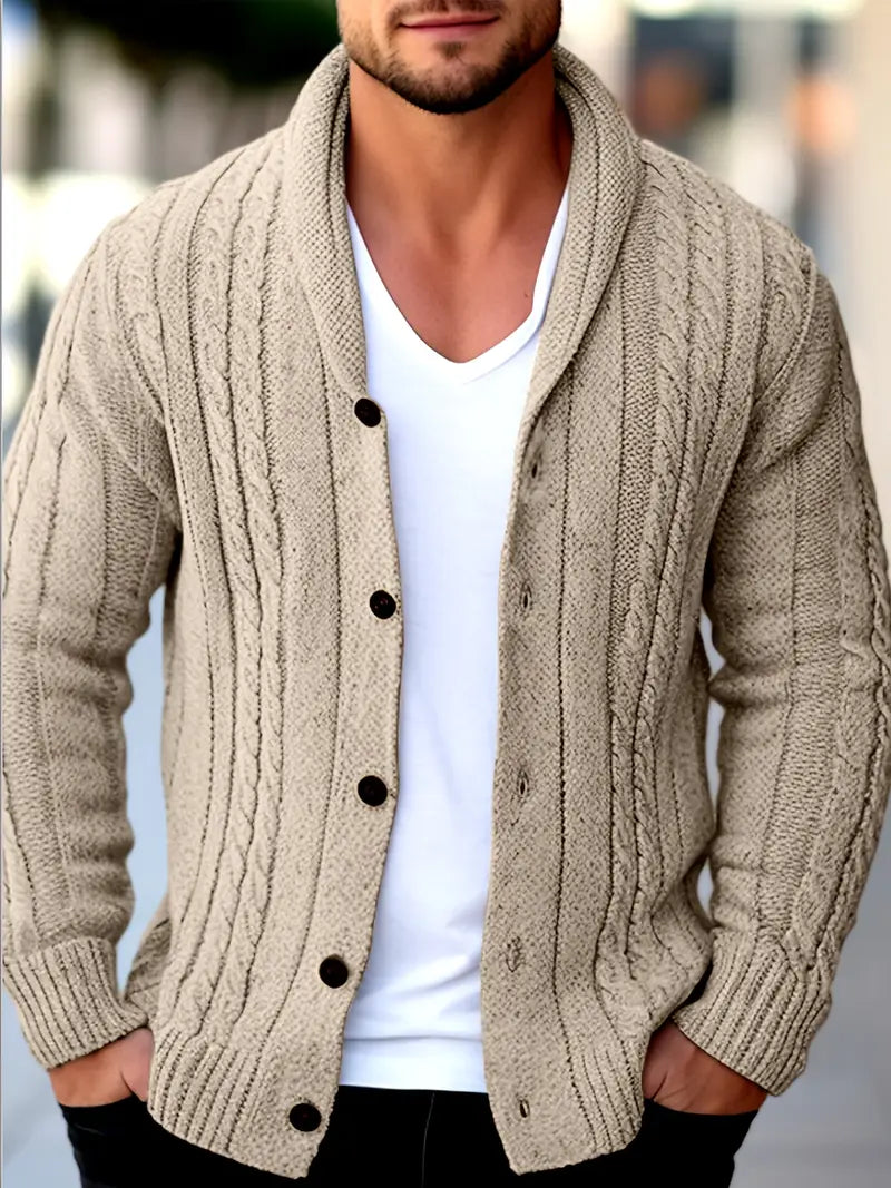 Cardigan Décontracté À Manches Longues En Tricot