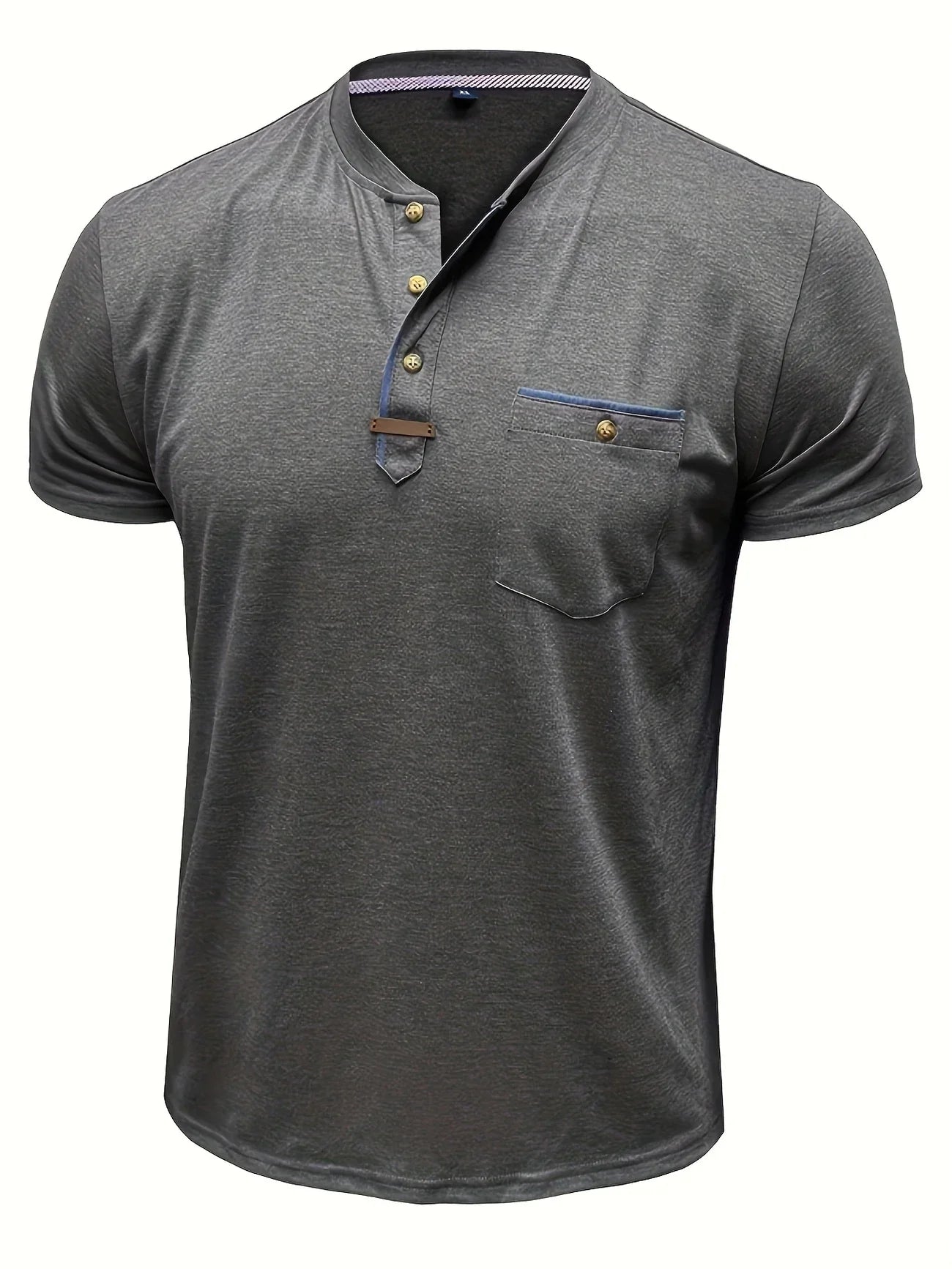 T-shirt Élégant à Col Ras Du Cou Avec Poche