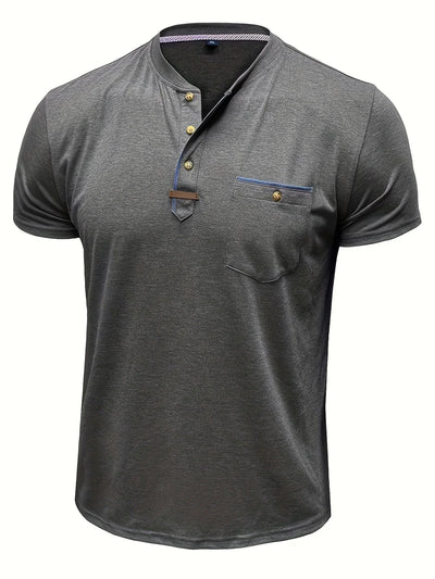 T-shirt Élégant à Col Ras Du Cou Avec Poche