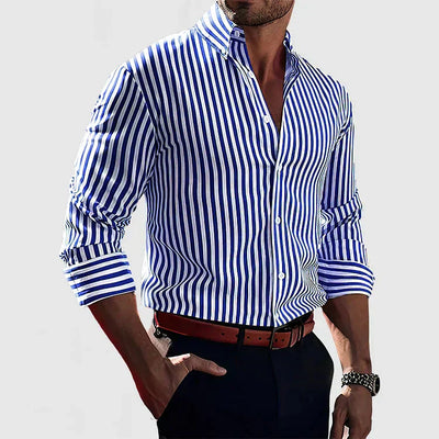 Chemise à rayures pour hommes - Confiance en soi maximum