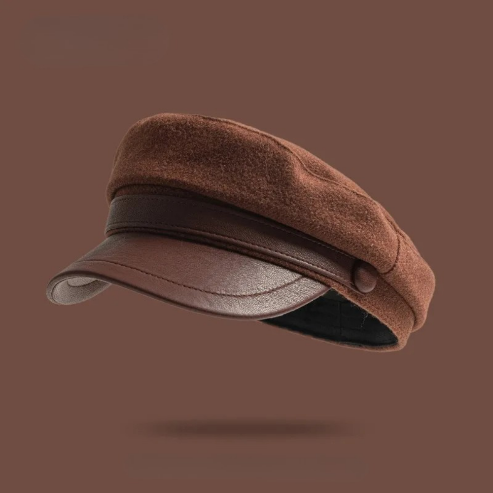 Casquette Beret En Cuir