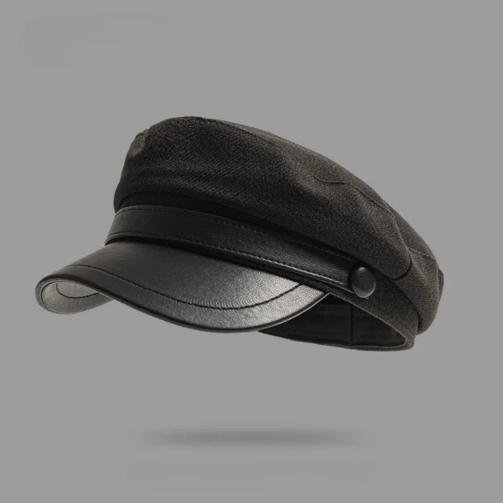 Casquette Beret En Cuir