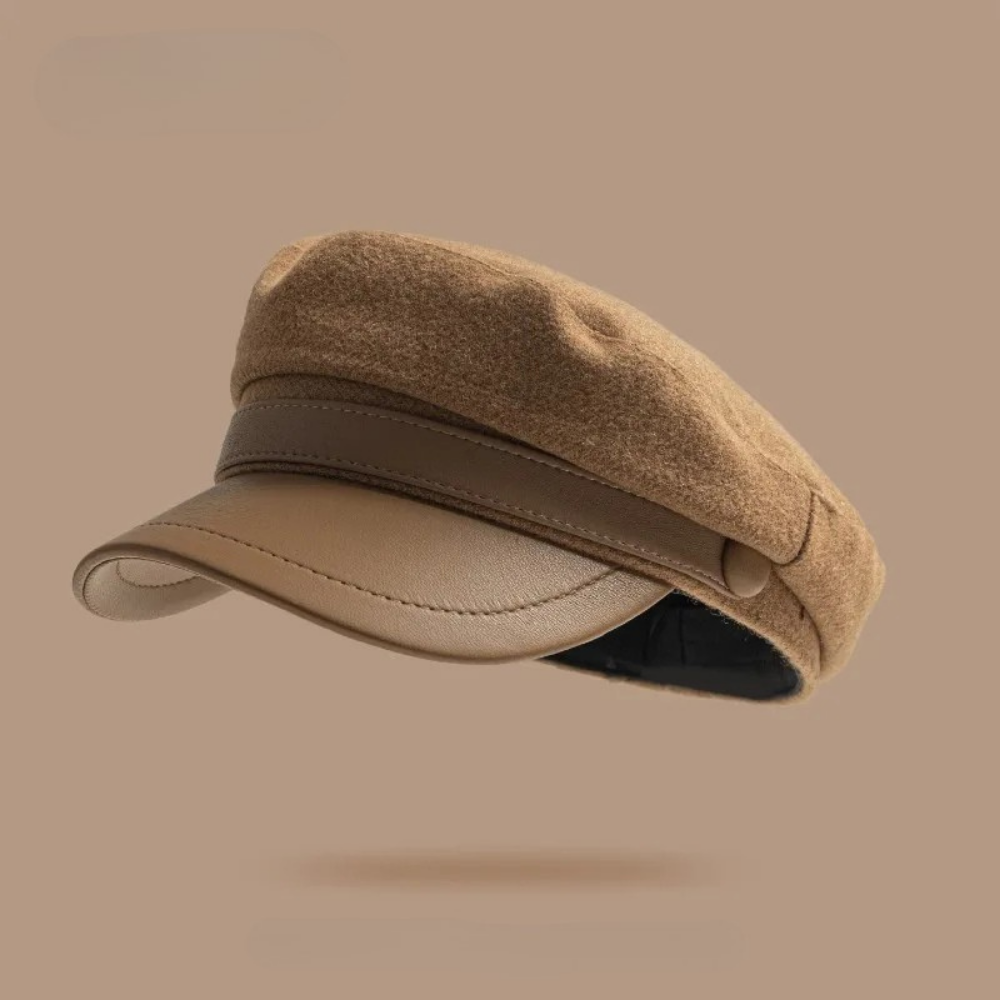 Casquette Beret En Cuir