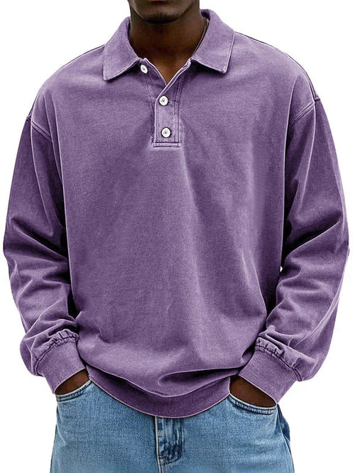 Polo À Manches Longues Pour Homme